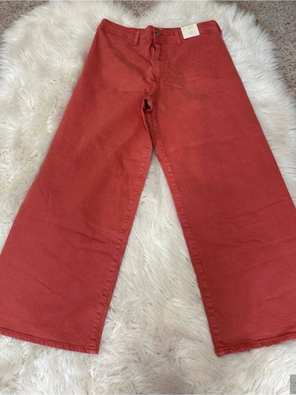 Universal Thread Wide-Leg Jeans in Red (more Rust/Coral Color) Size 14